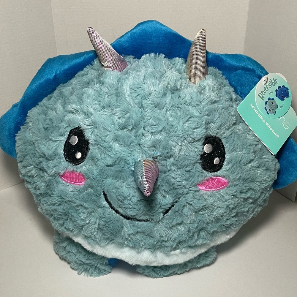 Brand New Hug Me Reversible Flip Dinosaur Stuffed Animal Plush